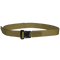 The Condor Hybrid EDC Belt is a tan tactical nylon belt with a black metal buckle, designed for law enforcement and first responders, shown against a white background.